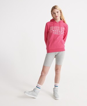 Superdry Track & Field Loopback Női Kapucnis Pulóver Fukszia | ZXDMN2486